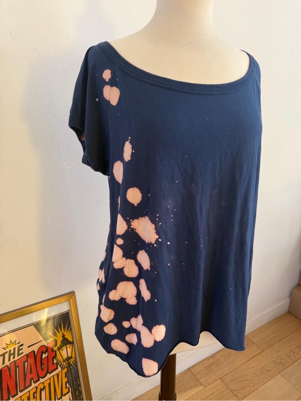 New with tags Women’s Navy Ksubi tie-dye T-shirt. Handmade, 100% cotton size S